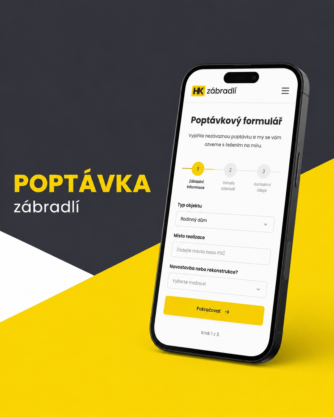 Poptávka zábradlí